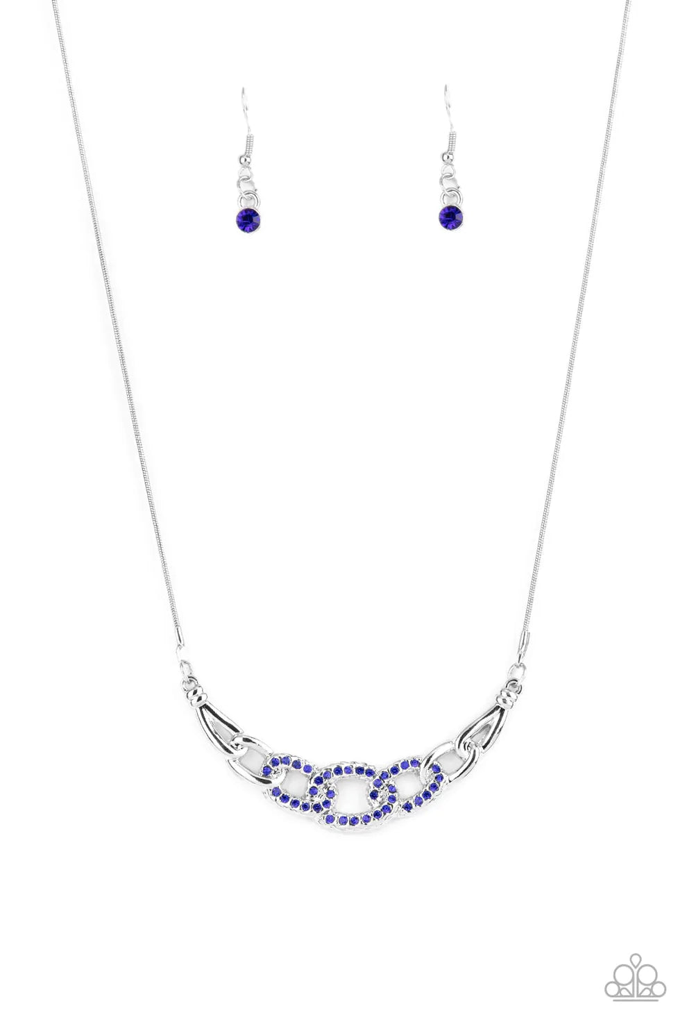 Knot In Love Blue Necklace